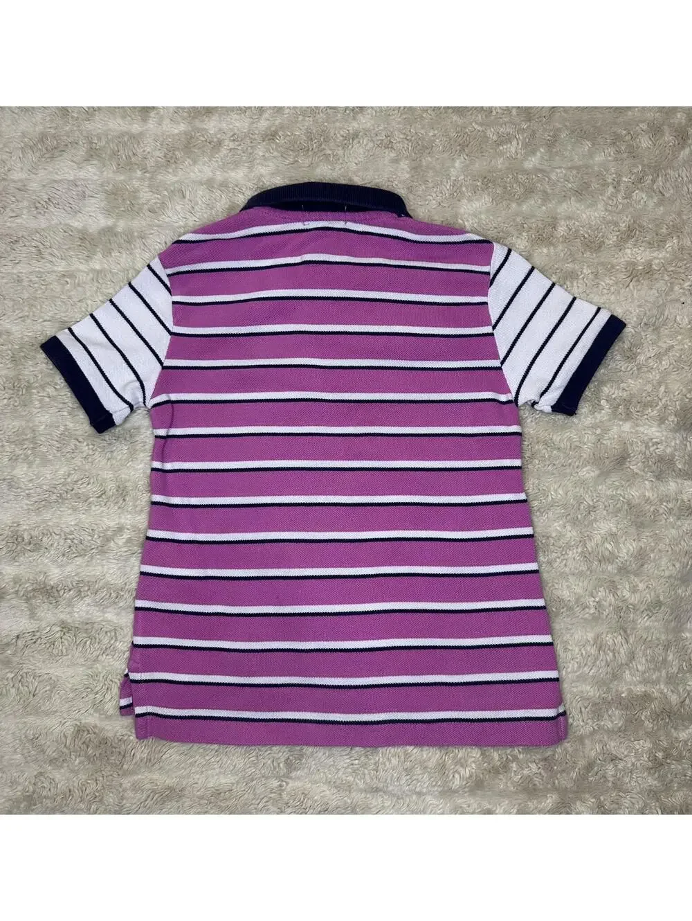 Polo Ralph Lauren Big Pony pink navy white striped polo shirt Size 4/4T preppy